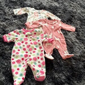 Carters 3 fleece onesies